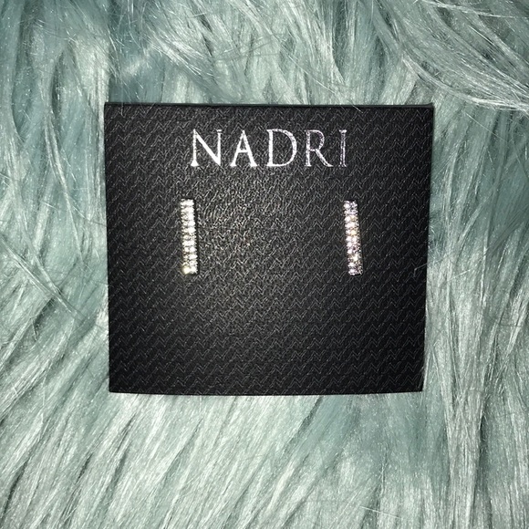 Nadri Jewelry - Nadri Pave Bar Stick Earrings